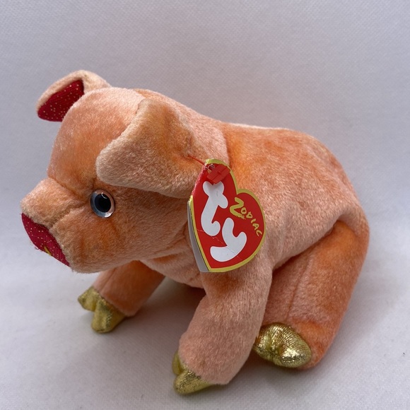 Ty Beanie Baby Zodiac Chinese New Year 2000 Pig Plush Soft Toy with Hang Tag - Picture 12 of 13